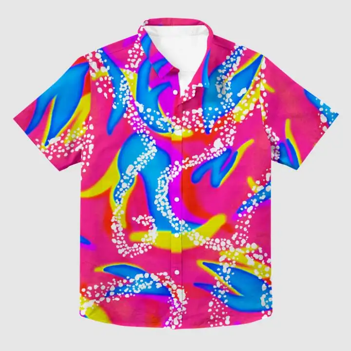 3D Digital Printing Personality Pattern Casual Summer Short Sleeve Shirt