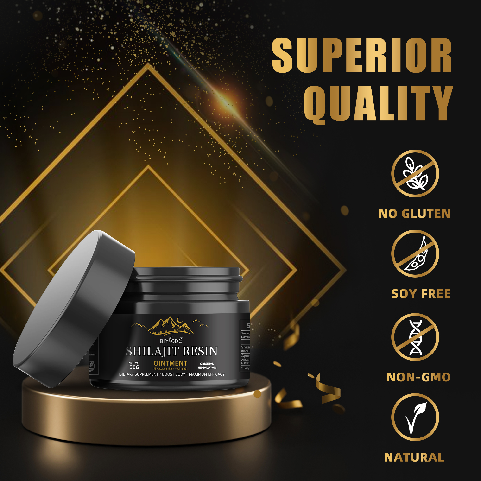 OEM Private Label Improving Energy Heart And Blood Pure Himalayan Natural Shilajit Resin Ointment Jam Health Supplement