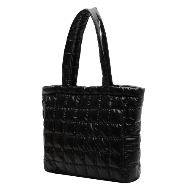 Winter Shoulder Bags Women Fashion Plaid Handbag Black - Shop at LoveMi
