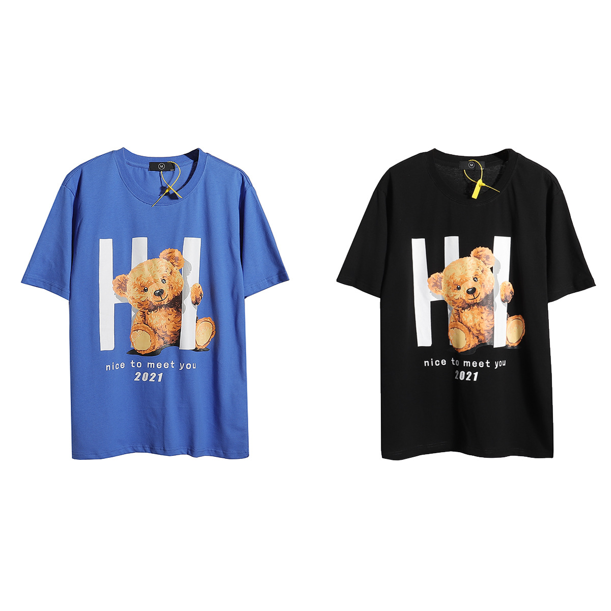 Bear Print T-shirt Female High Street Fashion Brand