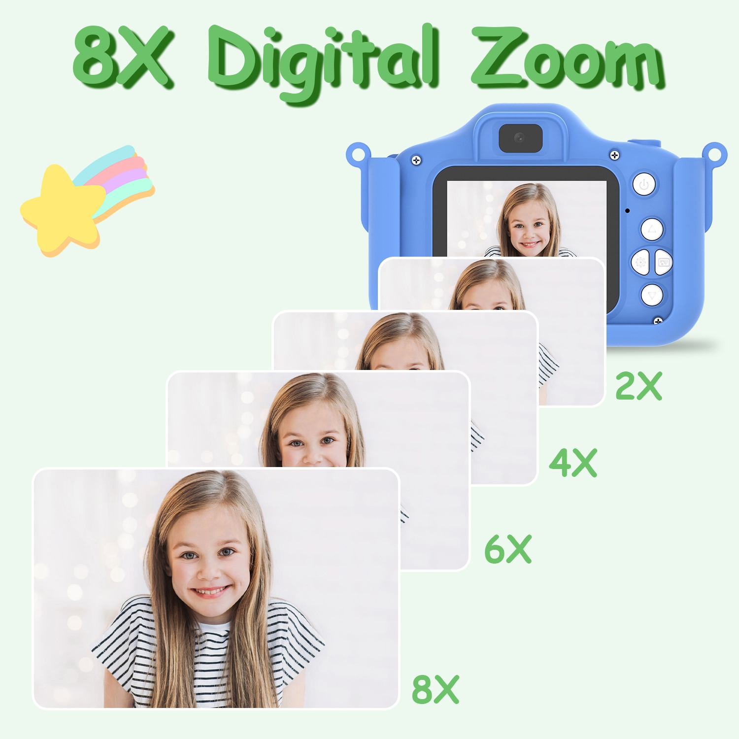 Pink-Blue Options -- 1Pc Dinosaur Kids Selfie Camera Cartoon Camera 48MP 1080P HD Digital Camera With Cartoon Case Card Reader 32G MMC Card For Boys Girls Above Aged 6 Years Old