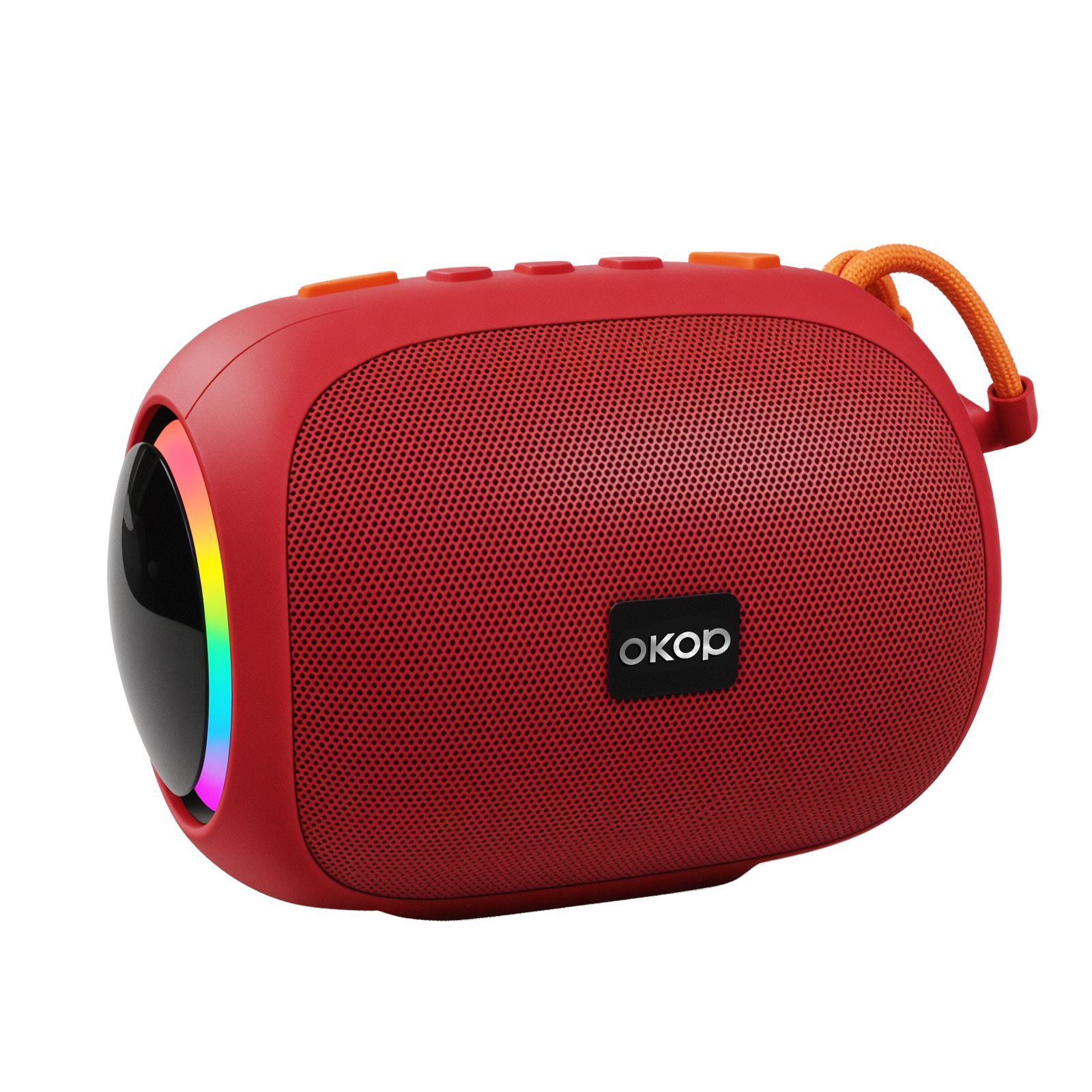 KP-542 Best-Selling Portable Bluetooth Speaker Outdoor-Ready With Lanyard LED Ambient Light Wireless Home Use TF Card Support And Bass-Boosting Subwoofer 3