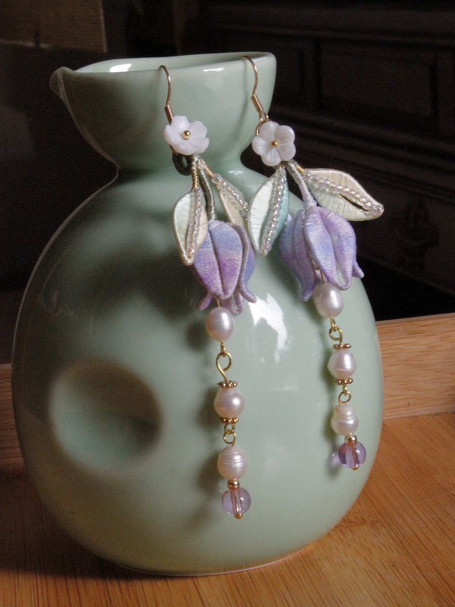 Title 6, Original Lily Of The Valley Earrings Wrapped In...