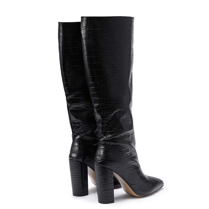 Title 4, Ladies Fashion Pointed Toe Block Heel Boots