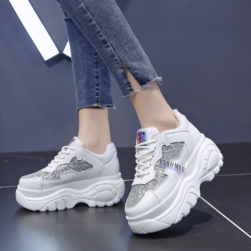 Student Patent Leather Fashion Sneakers Trend