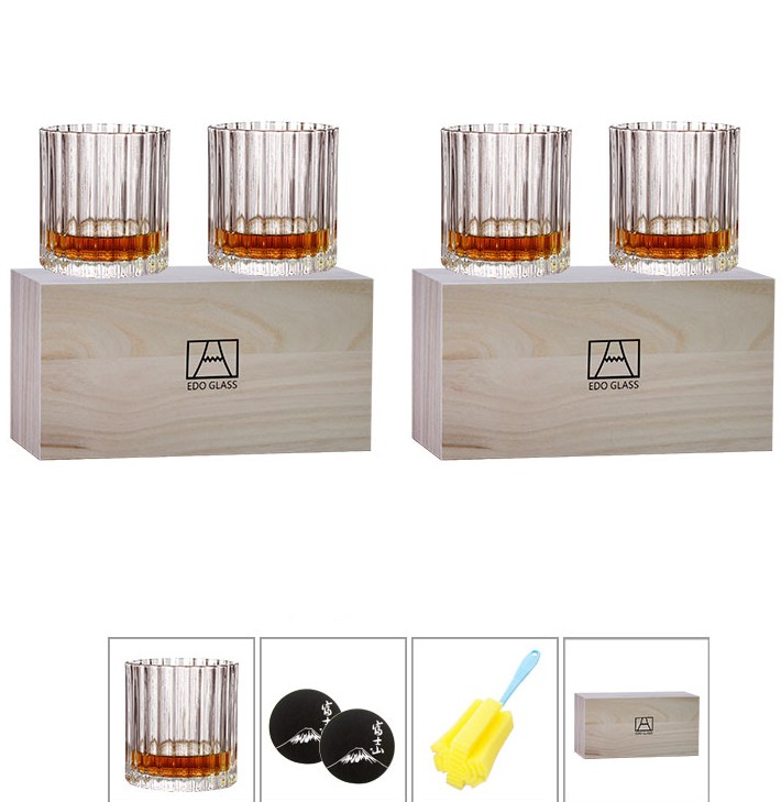 Vertical grain cup box 2pcs