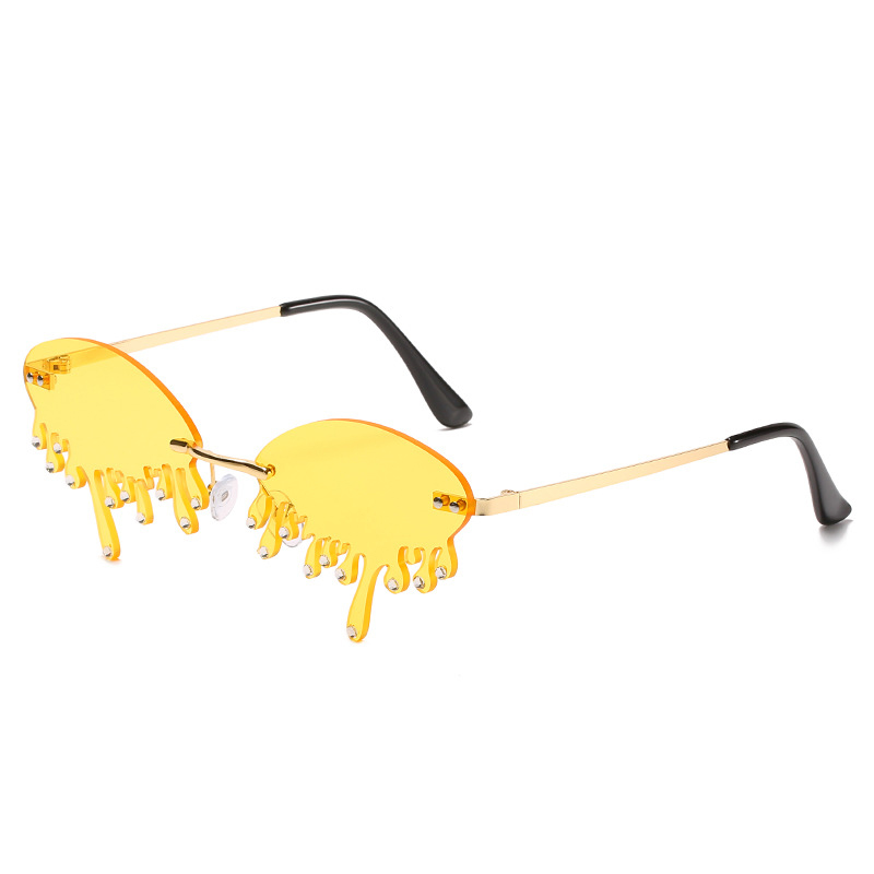 Title 4, Sunglasses Personality Tear-shaped Visor Glasses