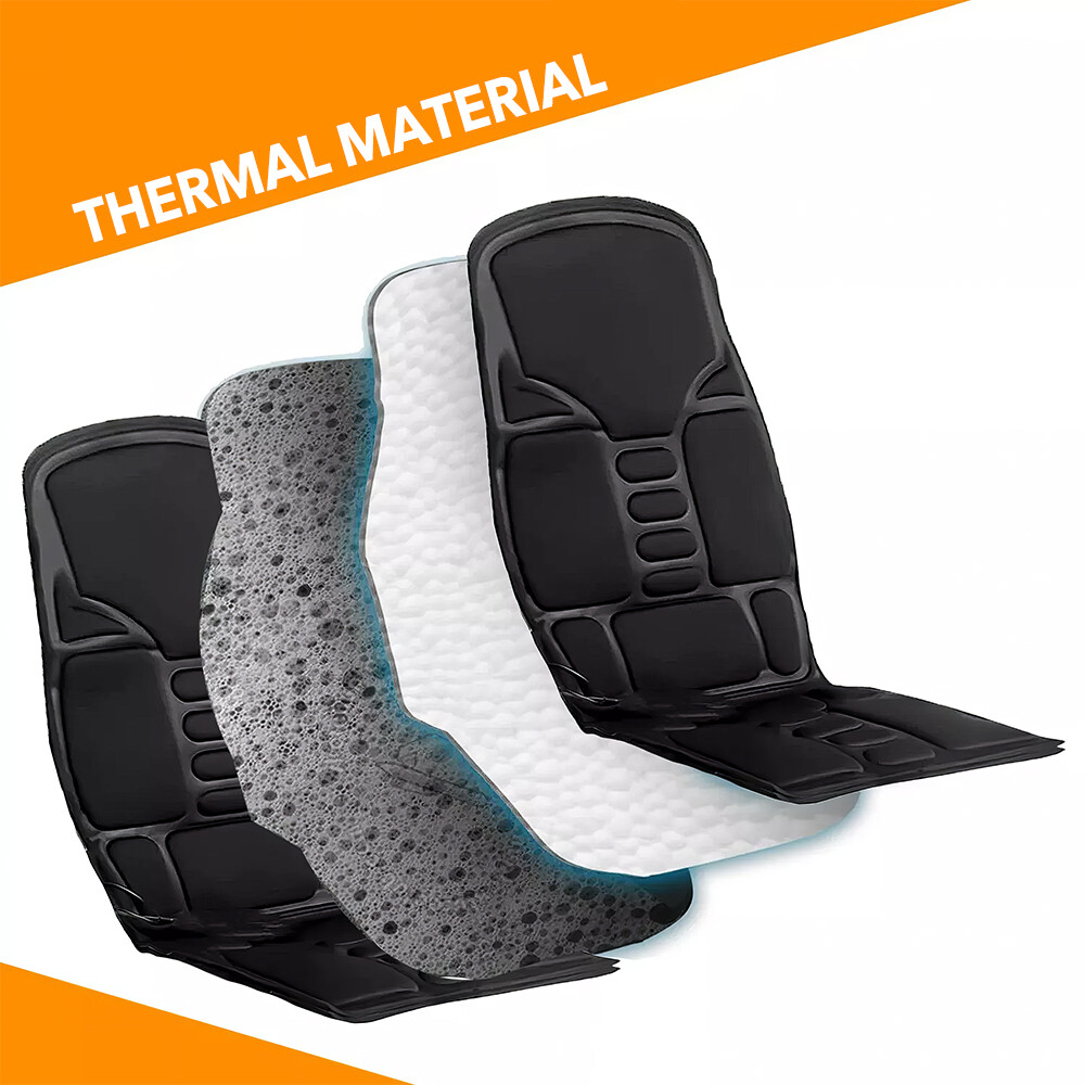 Massage Cushion Full Back Car Home Chair Seat Pad Mat 8 Modes Neck Heat Massager