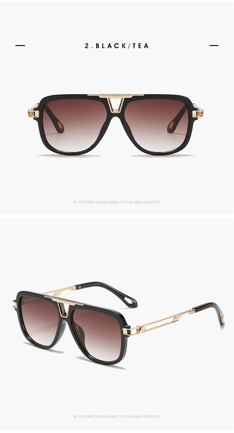 Title 7, New Texture Fashion Metal Mayba Sunglasses Pers...