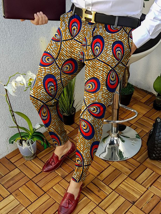 Title 8, Autumn Pattern Print Casual Fashion Suit Pants,...