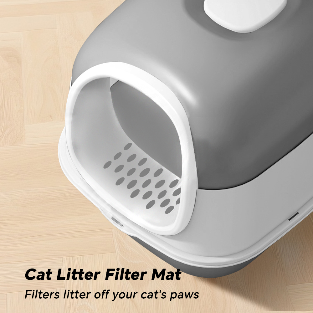 Antibacterial Odor-Lock Fully Enclosed Cat Litter Box, Anti-Splashing Easy Clean Pet Toilet For Kittens