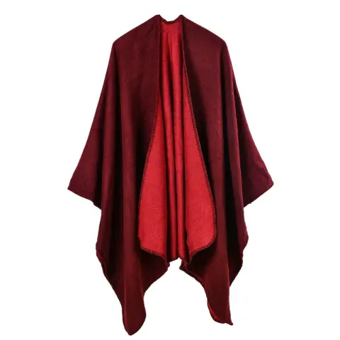 Women's Solid Color Split Open Shawl