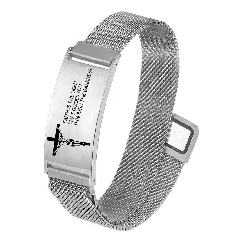 Title 1, Mesh Bracelet Magnet Titanium Steel