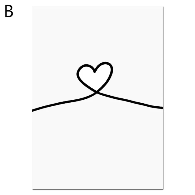 Black And White Sweet Love Canvas Painting Decorative Painting Core - Shop at LoveMi