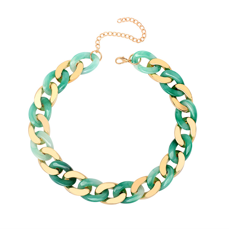 Cold Wind Resin Stitching Necklace New Product Accessories Stacked Clavicle Chain — foto 3