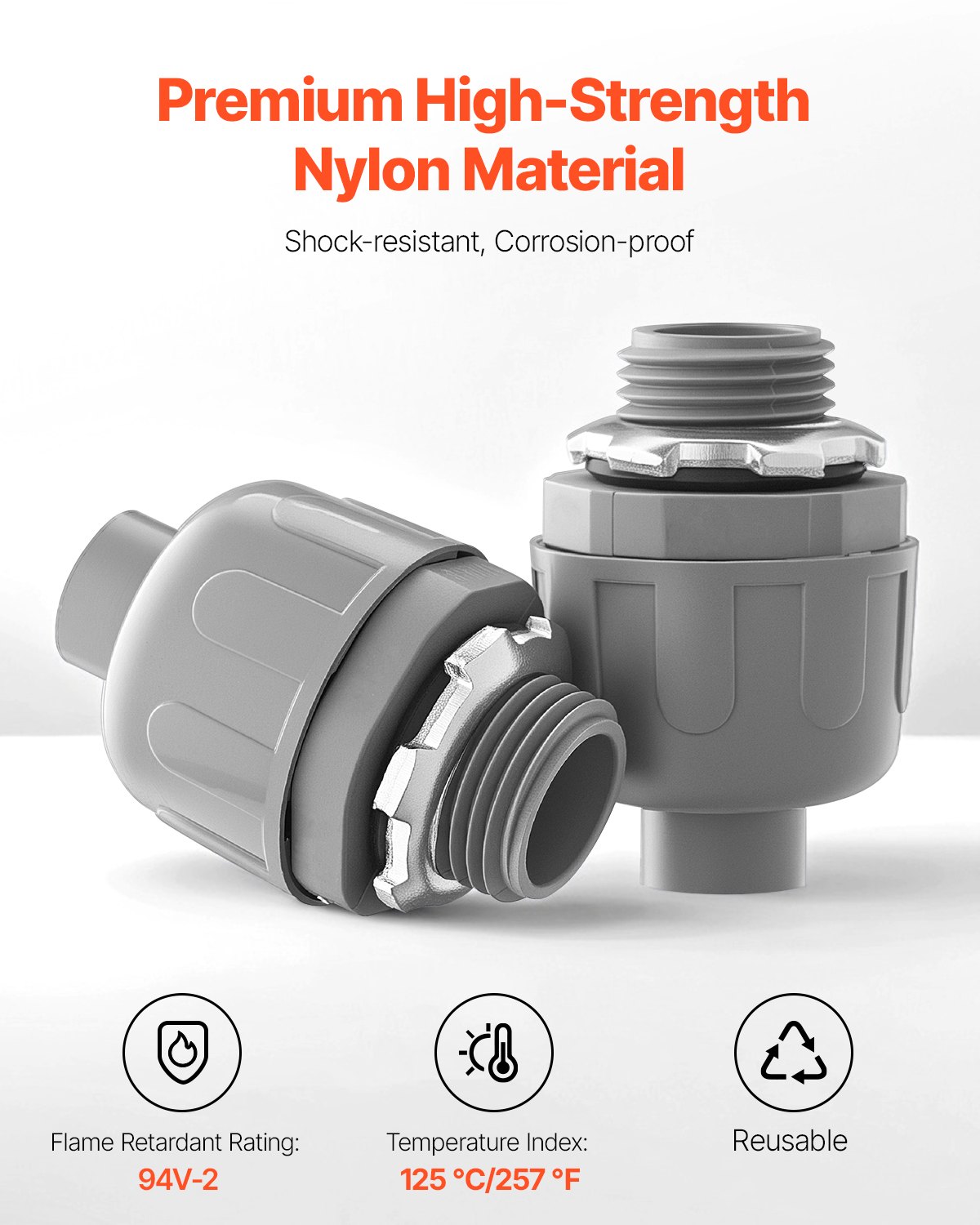 Liquid Tight Connector Non-Metallic Conduit Fitting Connector image 2