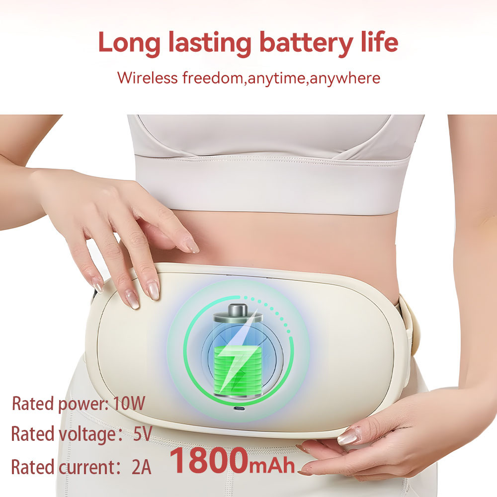 Smart Heating Massager  Human Hand Simulation Abdominal Massager  Red Light Heat Therapy Portable Home Use Ideal Gift Choice