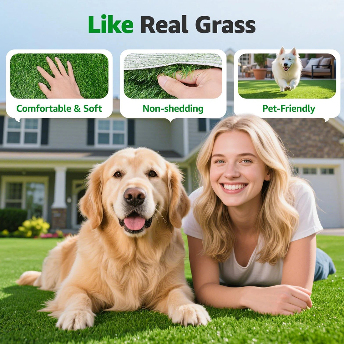 12M Artificial Grass Garden Turf Offcut Roll End Realistic Lawn Fake Carpet Mat — image 4