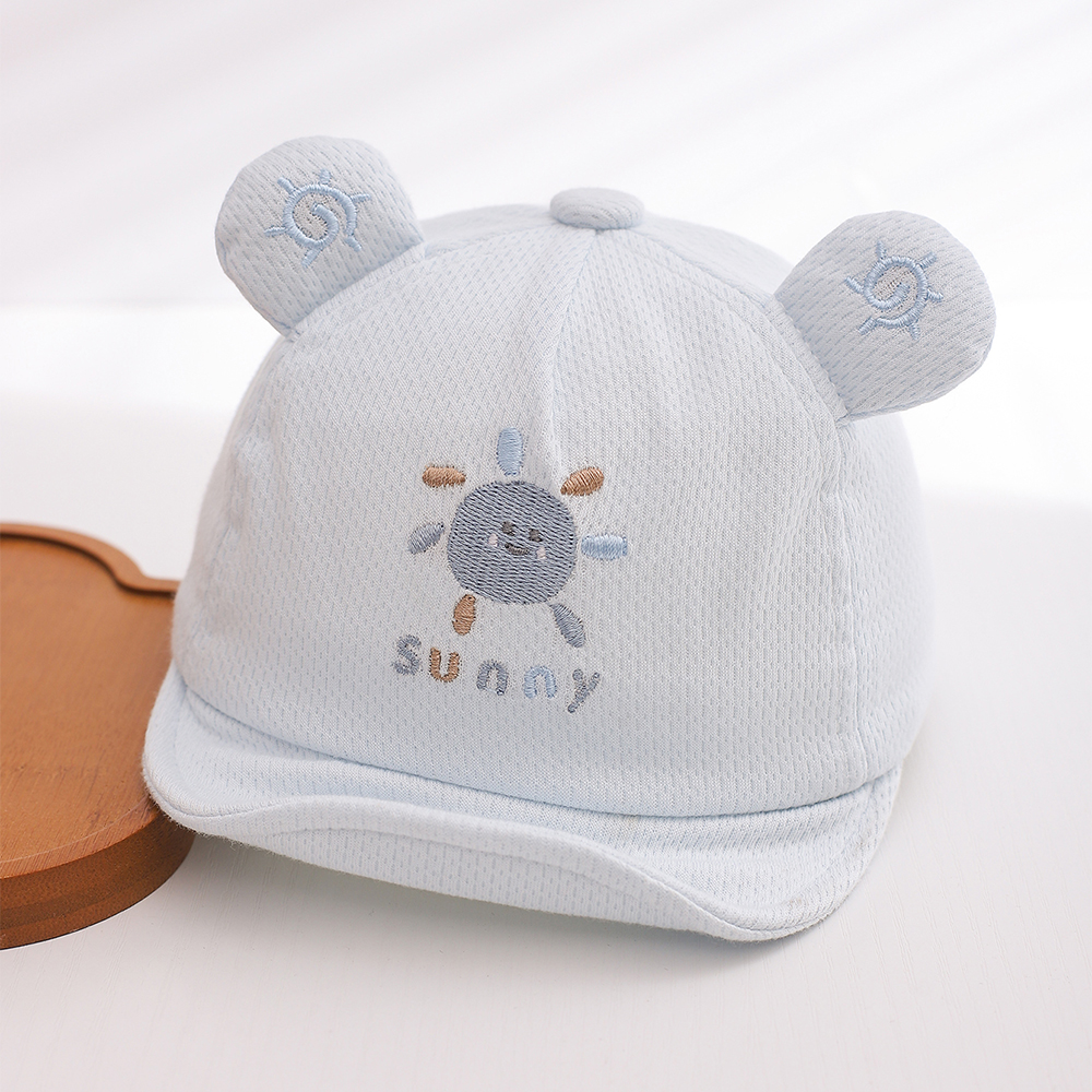 Summer Baby Mesh Breathable Sunshade Soft Brimmed Hat With Embroidered Small Sun And Three-dimensional Ears Baby Baseball Cap 6