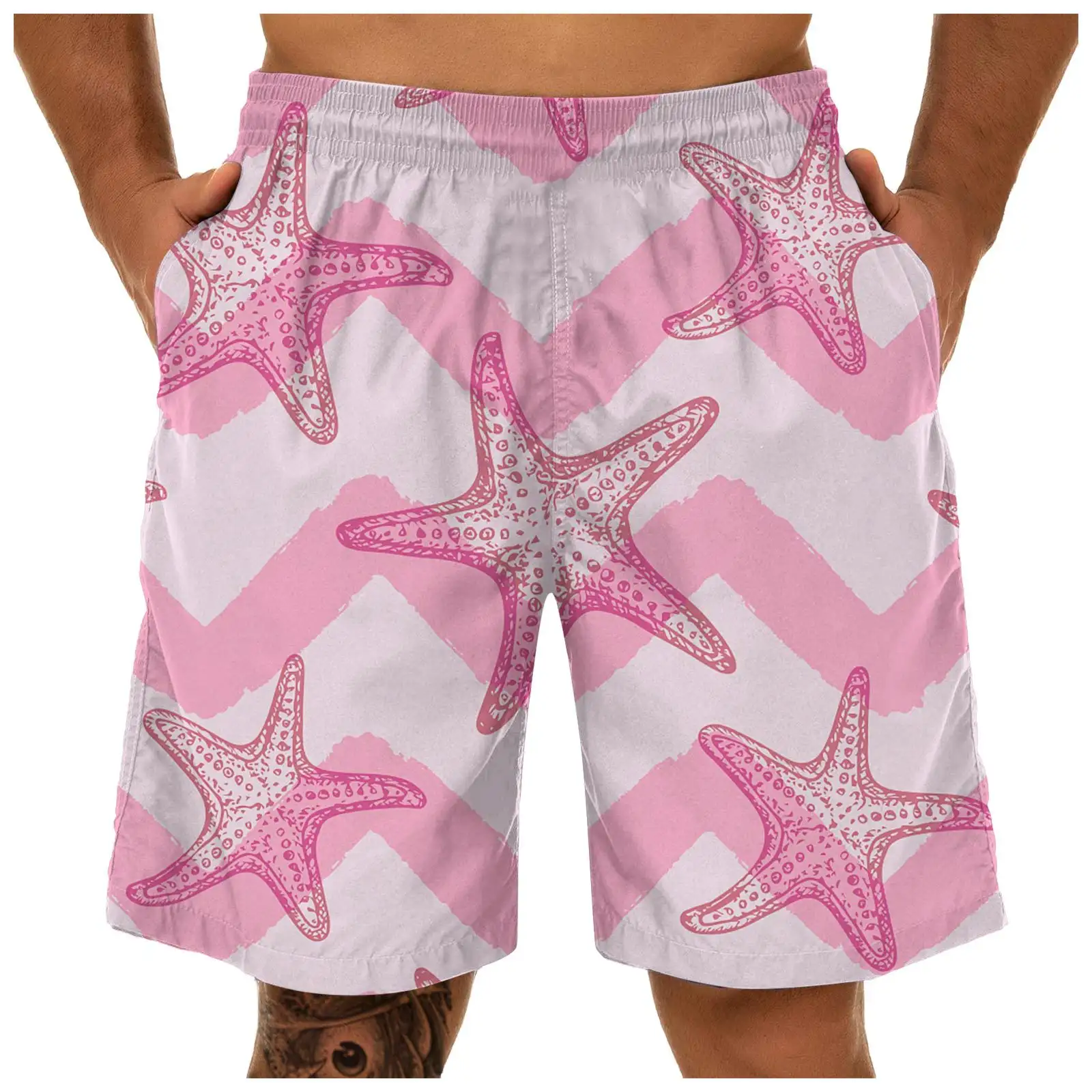 Men's Fashion Casual Print Sports Quick Dry Beach Pants