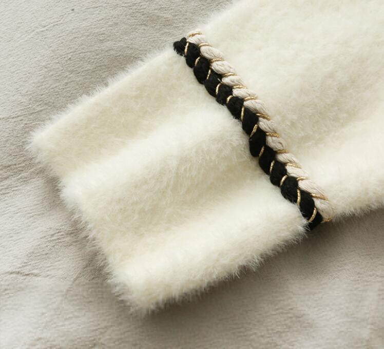 Women's Faux Mink Fleece Loose Sweater Cardigan Jacket