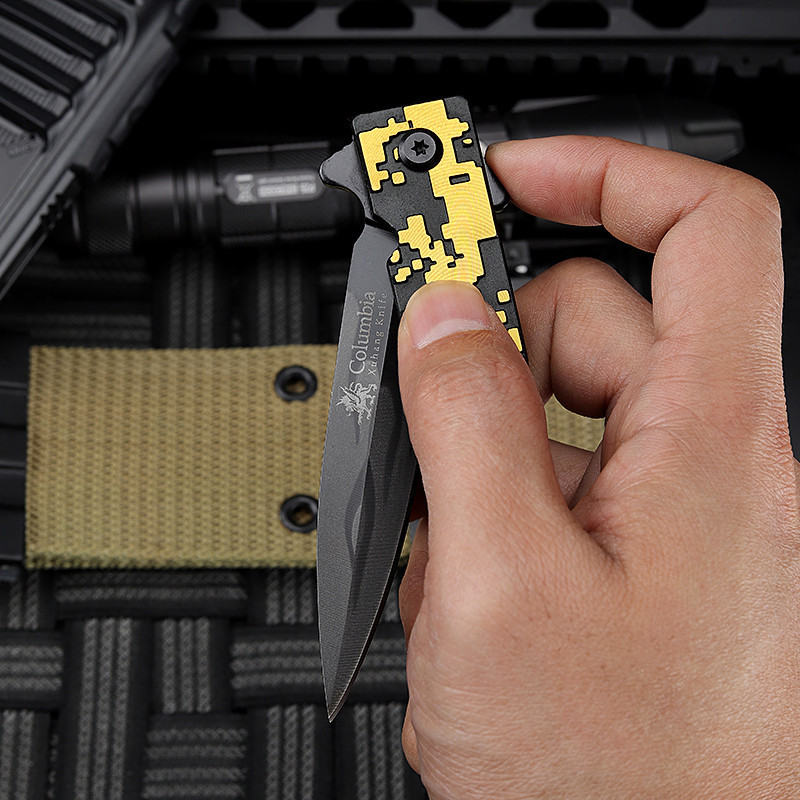 Outdoor Wilderness Survival Carry-on Bearing Folding Knife