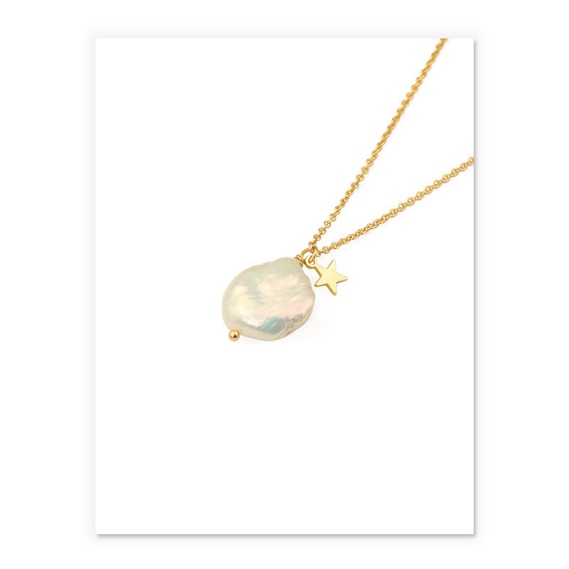 Natural Special-shaped Pearl Necklace Baroque Simple Retro Style Personality Necklace