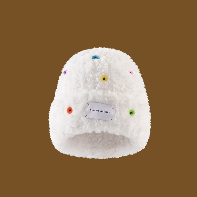 Women's Winter Button Versatile Wool Hat