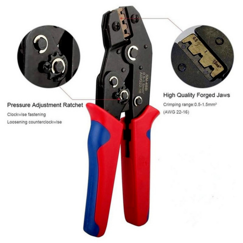 SN-48B Pin Crimping Tool Wire Cable Crimper Pliers Terminal Connector AWG22-14 5