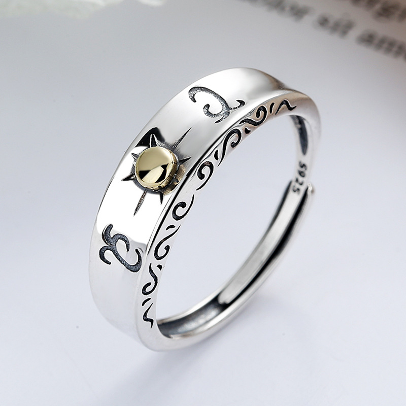 Women's Fashion Sterling Silver Indian Sun Ray Ring