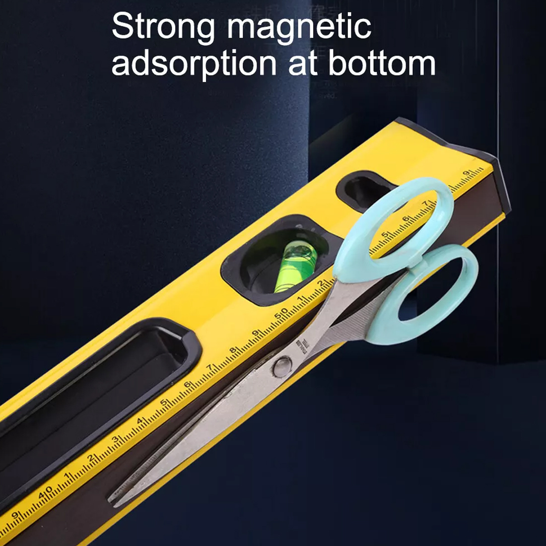 MAGNETIC 3 PIECE BUILDERS BUILDING SPIRIT LEVEL SET - 300, 600, 1000mm Yellow