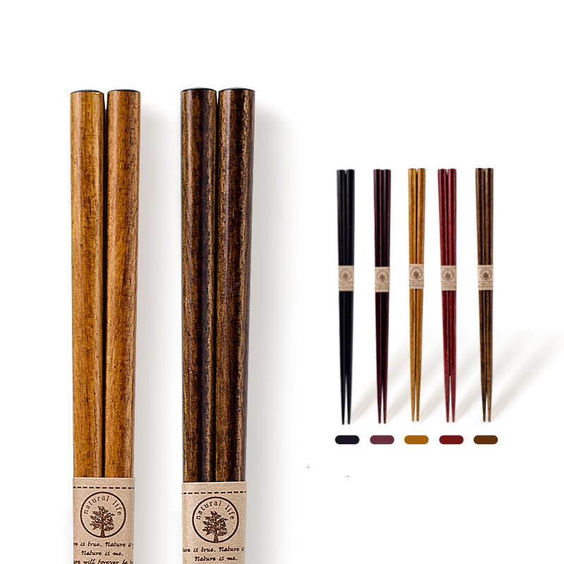 Title 1, Solid Wood Chopsticks Set Home Restaurant Handm...