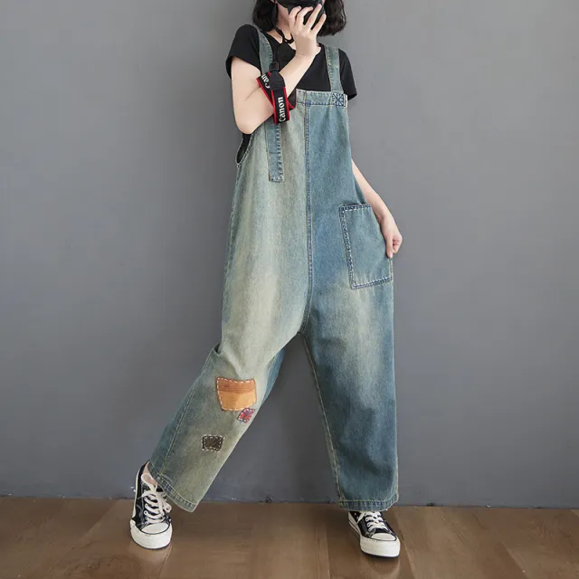 Casual Large Size Denim Overalls Korean Version Of The New Light Blue - Shop at LoveMi