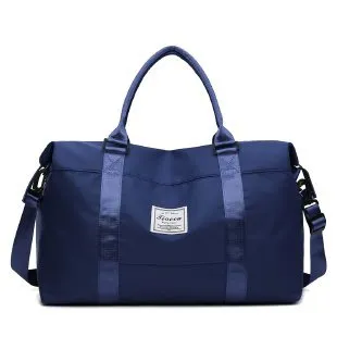 Travel Duffel Bags Sports Fitness Gym Tote Bag Women Weekender Overnight Bag - Blue