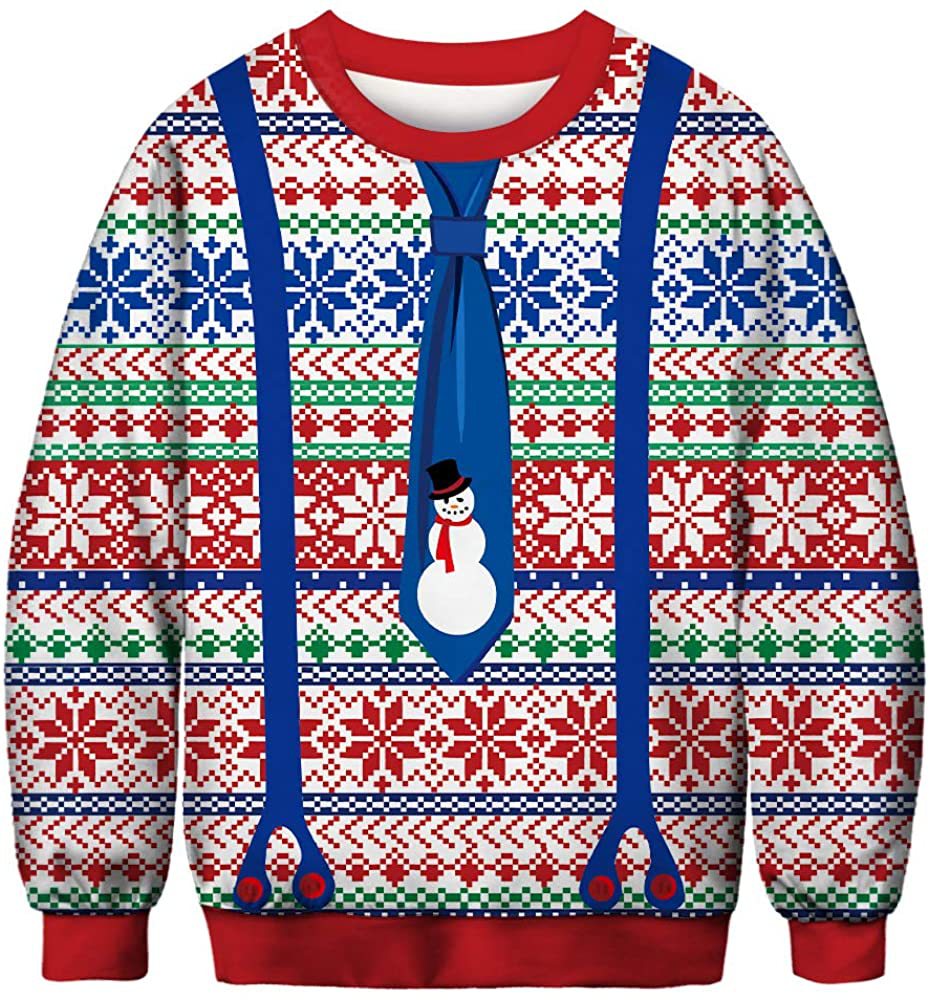 Santa Claus Christmas 3D Printed Long Sleeve Round Neck Loose Sweatshirt Yl0021 Xl - Shop at LoveMi