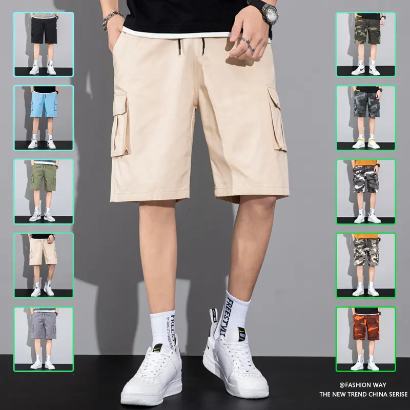 Casual Drawstring Cargo Shorts with Multi Pocket Summer Outdoor