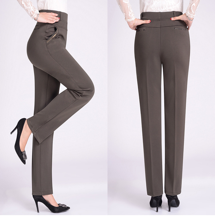 Title 8, Elastične pantalone visokog struka plus size, r...