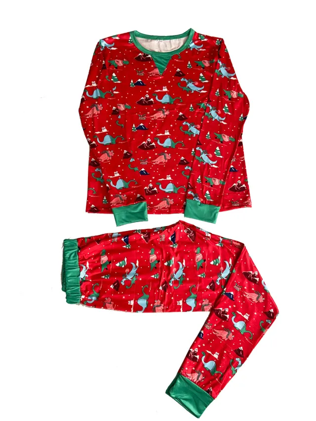 Christmas Printed Parent child Long Sleeved Pajama Suit Kids 4T - Shop at LoveMi