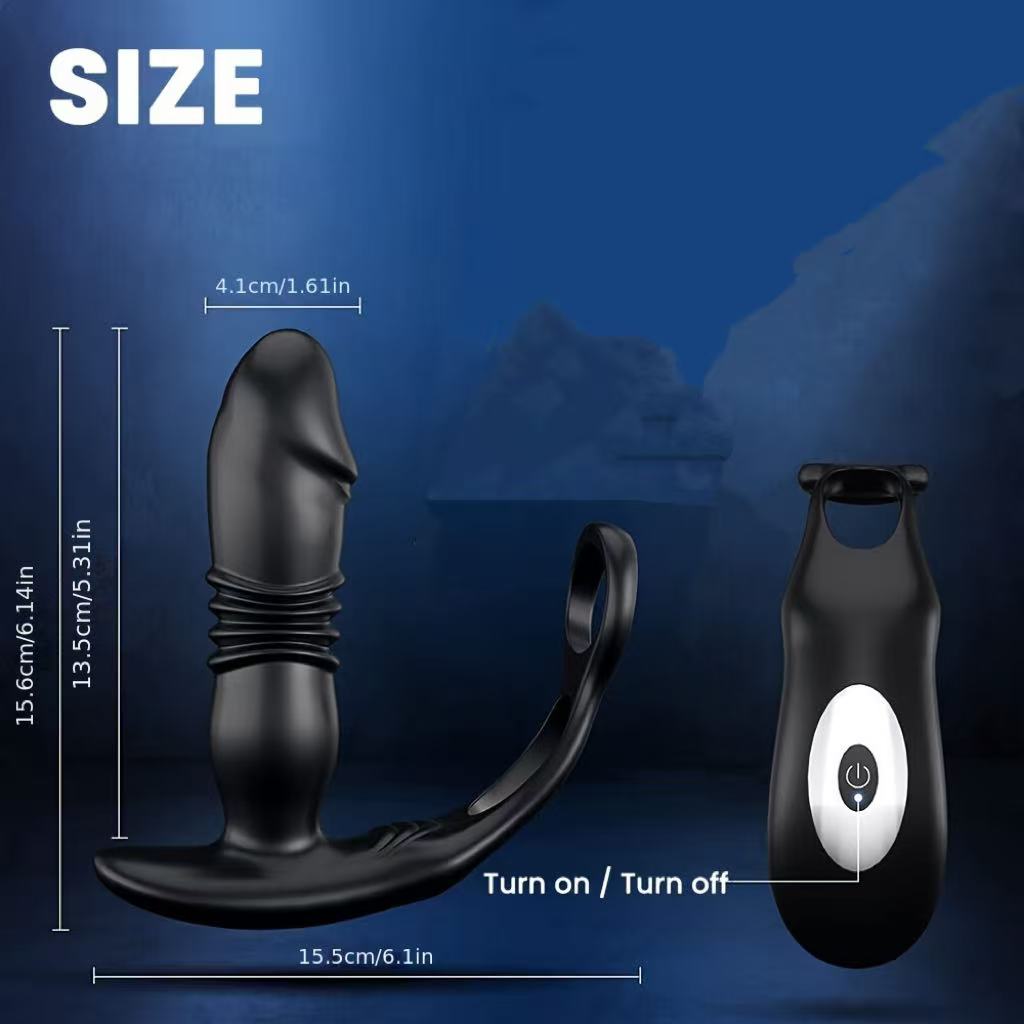 Prostate Massager, A Nal Vibrator, 7 Modes Of Vibration, With Cockscomb Ring, A Nal Plug, A Nal S Ex Toy, P Point Massager