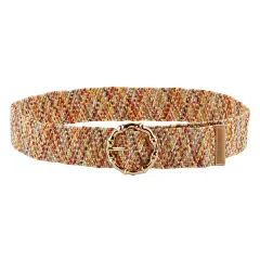 The New Color PP Grass Ladies Belt Perforated Free Boho Style With Fashionable Dress Pants - Multicolor - View 1