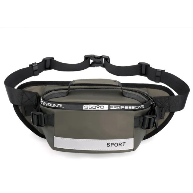 Reflective Waist Bags Men Crossbody Bag Pack For Travel Walking Running Hiking Cycling Khaki - Shop at LoveMi