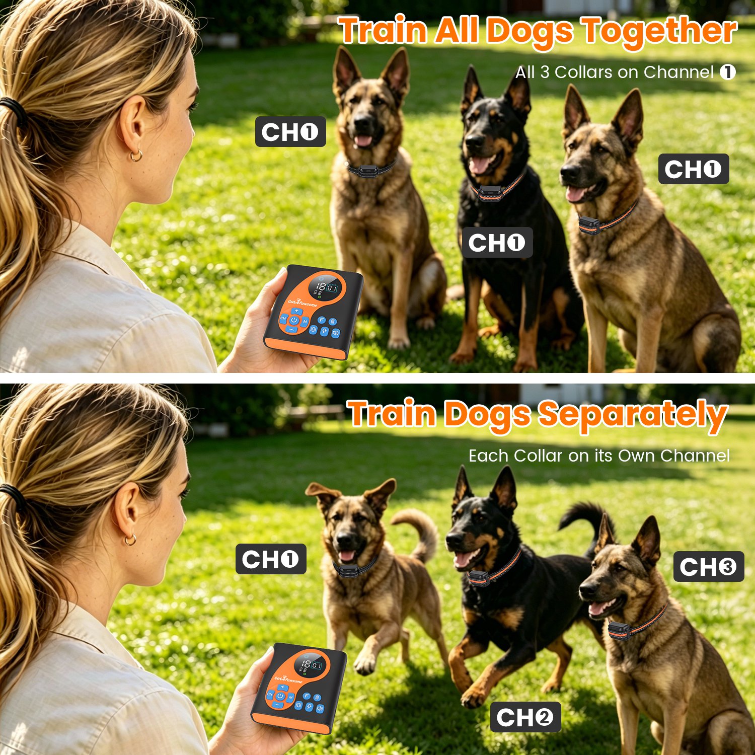 2 In 1 Wireless Dog Fence System With Training Collar Invisible Dog Fence IP68 Waterproof With 722FT Adjustable Range Beep Vibration Static Shock — foto 10