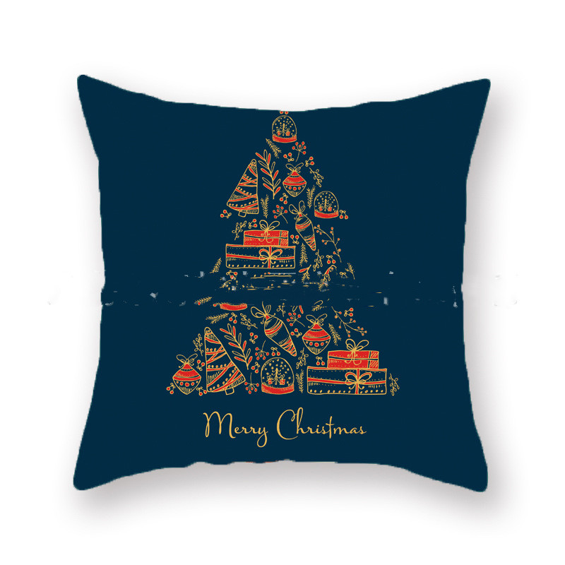 Christmas throw case office sofa throw pillow back (1