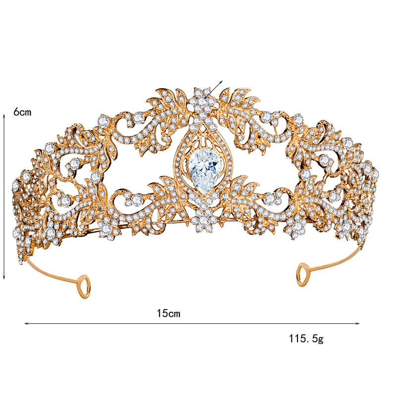 Title 1, Kristallen bruiloftskroon goud dubbele legering