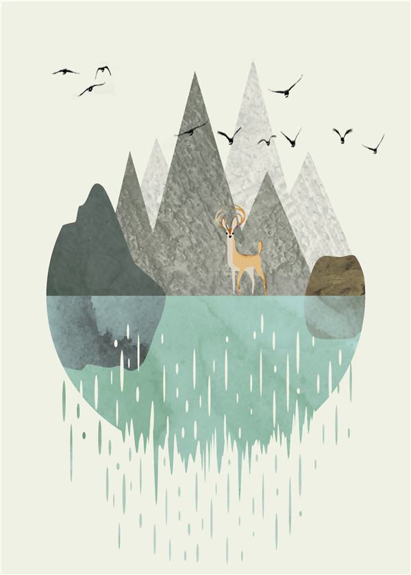 Abstract Living Room Home Decoration - Image 2