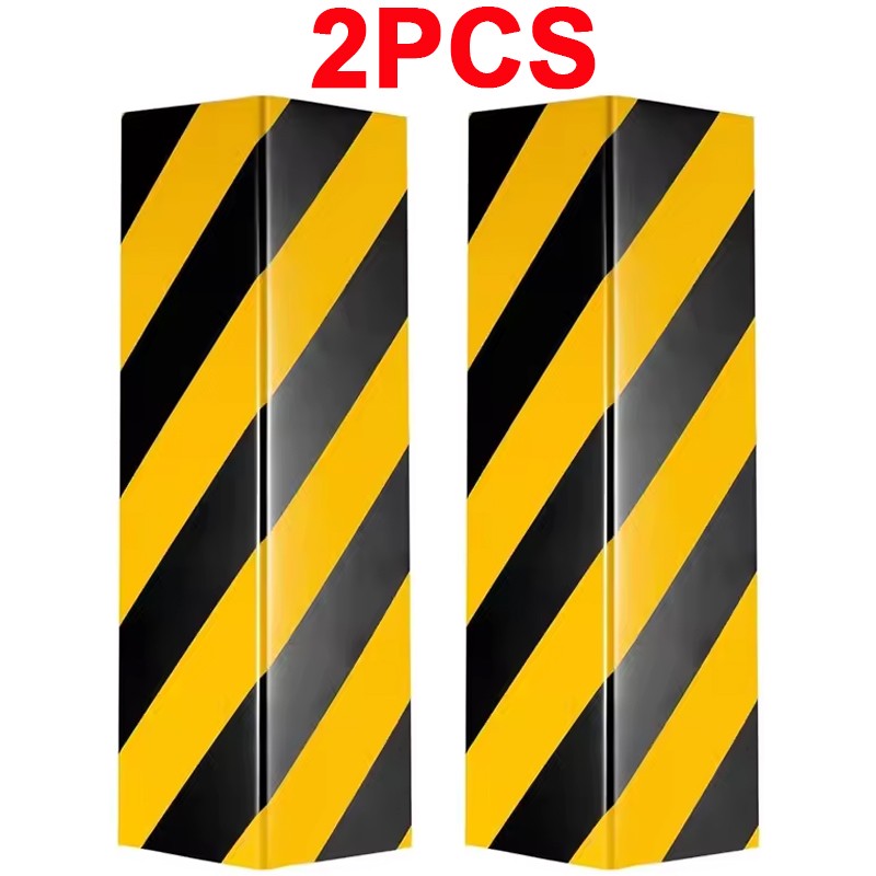 2X Wall Edge Corner Protector Reflective Car Garage Door Bumper Guard Rubber W — image 3