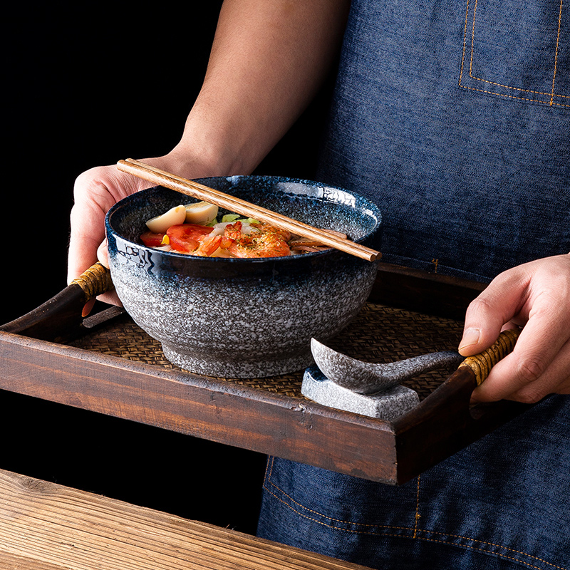 Title 17, Japanese Style Ramen Bowl Ceramic Noodle Instan...