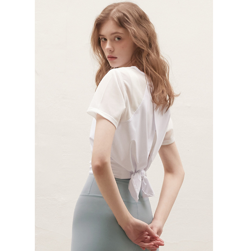 Beautiful Back Fitness Top Loose Breathable Running T Shirt