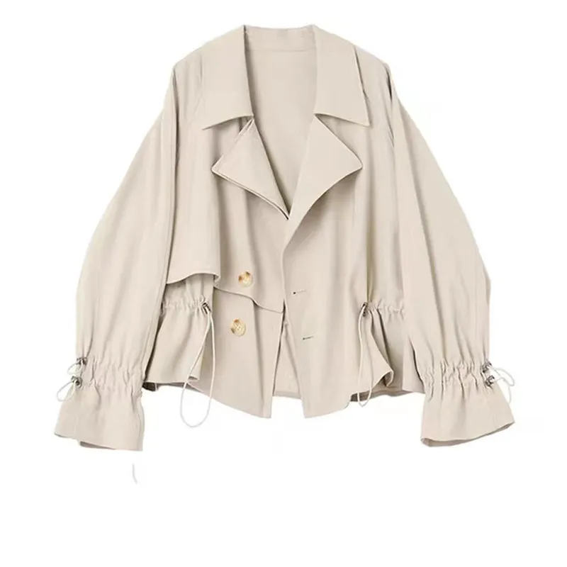 Fashion Women's Short Coat Windbreaker - Color On The Picture