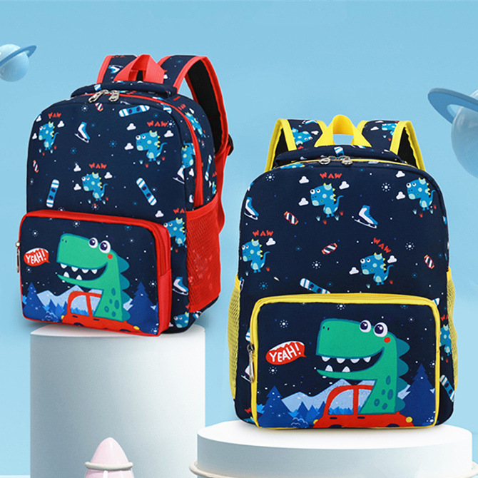Children's Bag Cute Dinosaur Kindergarten Cartoon Print Male And Female Baby Backpack — foto 7